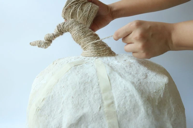 Decoupage Pumpkin with CelluClay & Rigid Wrap